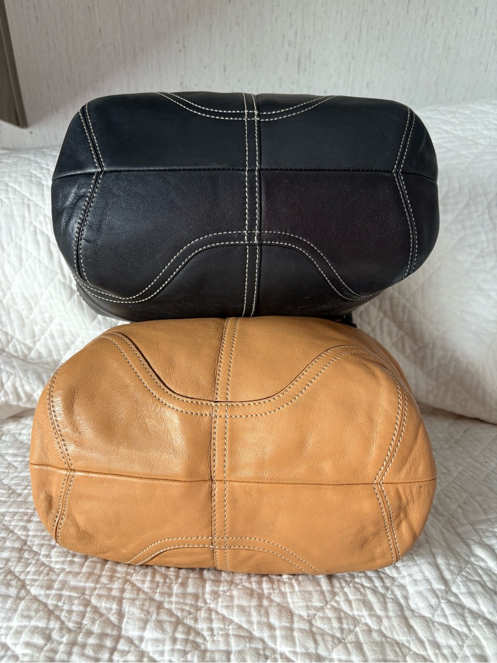 coach soho mini bucket tote bundle 9544 tan and black silver vintage 2004 2006 - Picture 3 of 14